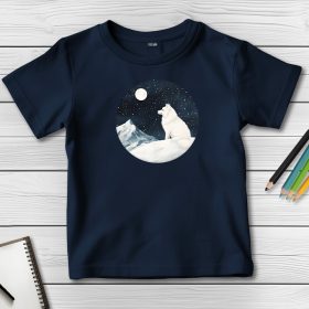 Szamojédes póló gyerekeknek sötétkék színben