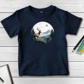 Szarvasos póló gyerekeknek sötétkék színben
