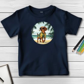 Tacskós póló gyerekeknek sötétkék színben