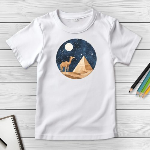 Tevés póló gyerekeknek fehér színben