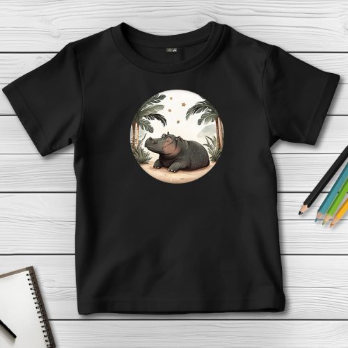 Vizilovas póló gyerekeknek fekete színben