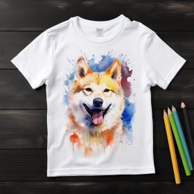 Akita mintás póló gyermekeknek