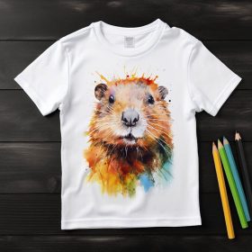 Hód mintás póló gyermekeknek