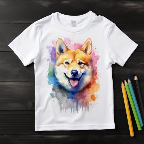 Shiba inu mintás póló gyermekeknek