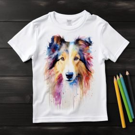 Skót juhász mintás póló gyermekeknek