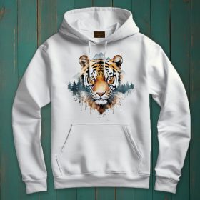 Tigris mintás kapucnis pulóver