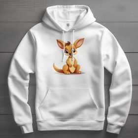 Kenguru mintás kapucnis pulóver