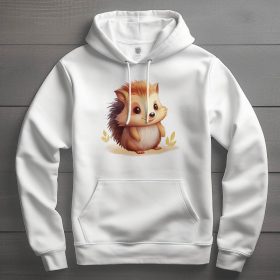 Sün mintás kapucnis pulóver