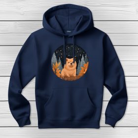 Csaucsaus kapucnis pulcsi sötétkék színben