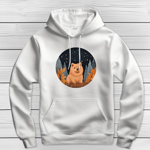 Csaucsaus kapucnis pulcsi fehér színben