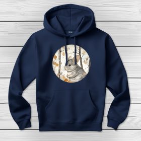 Csincsillás kapucnis pulcsi sötétkék színben