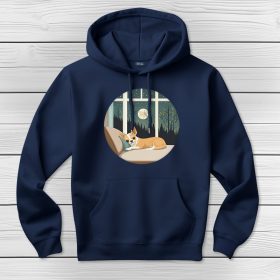 Csivavás kapucnis pulcsi sötétkék színben