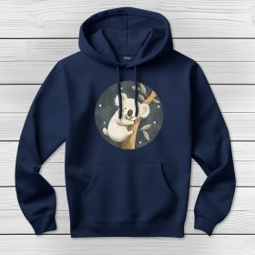 Koalás kapucnis pulcsi sötétkék színben