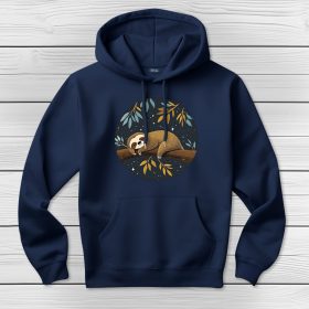 Lajháros kapucnis pulcsi sötétkék színben