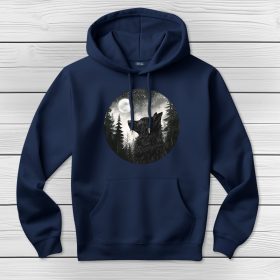 Mudis kapucnis pulcsi sötétkék színben