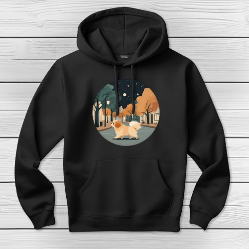 Palotapincsis kapucnis pulcsi fekete színben