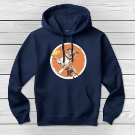 Pitbullos kapucnis pulcsi sötétkék színben