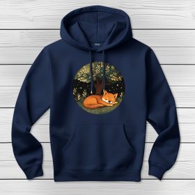 Shiba inus kapucnis pulcsi sötétkék színben