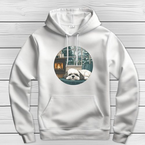 Si-cus kapucnis pulcsi fehér színben