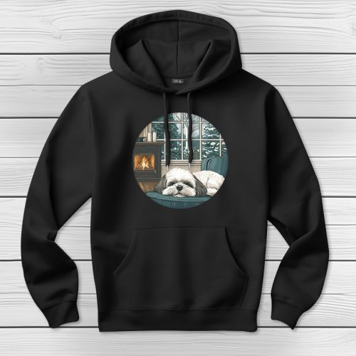 Si-cus kapucnis pulcsi fekete színben