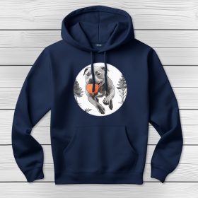 Staffordshire terrieres kapucnis pulcsi sötétkék színben