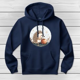 Sünös kapucnis pulcsi sötétkék színben