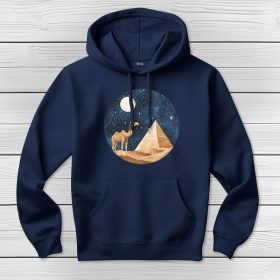 Tevés kapucnis pulcsi sötétkék színben