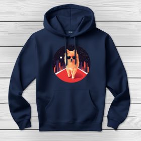 Törpespicces kapucnis pulcsi sötétkék színben