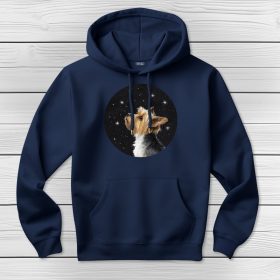 Yorkis kapucnis pulcsi sötétkék színben