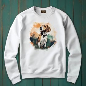 Beagle mintás környakú pulóver