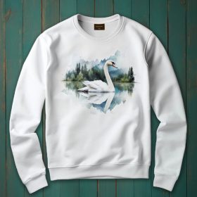 Hattyú mintás környakú pulóver