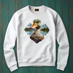 Kacsa mintás környakú pulóver