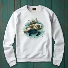 Teknős mintás környakú pulóver