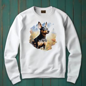 Törpe pincser mintás környakú pulóver