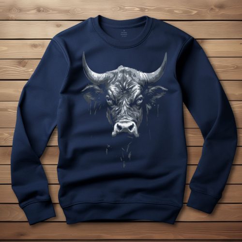 Bikás környakú pulóver sötétkék színben