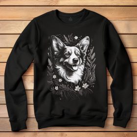 Corgis környakú pulóver fekete színben