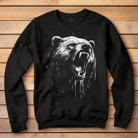 Medvés környakú pulóver fekete színben