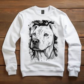 Argentin dog mintás környakú pulóver