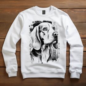 Beagle mintás környakú pulóver