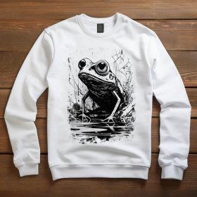 Béka mintás környakú pulóver