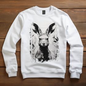 Kenguru mintás környakú pulóver