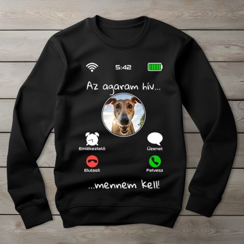 Agaras környakú pulóver fekete színben