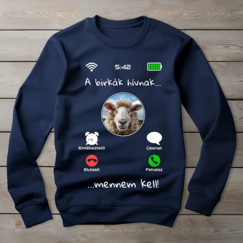 Bárányos környakú pulóver sötétkék színben