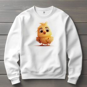 Csirke mintás környakú pulóver