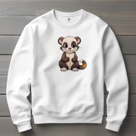 Vadászgörény mintás környakú pulóver