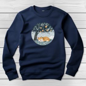 Akitás környakú pulóver sötétkék színben