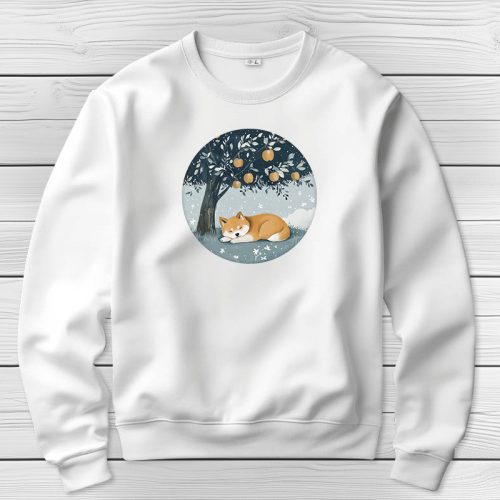 Akitás környakú pulóverk fehér színben