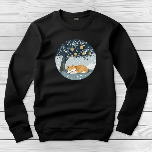 Akitás környakú pulóver fekete színben