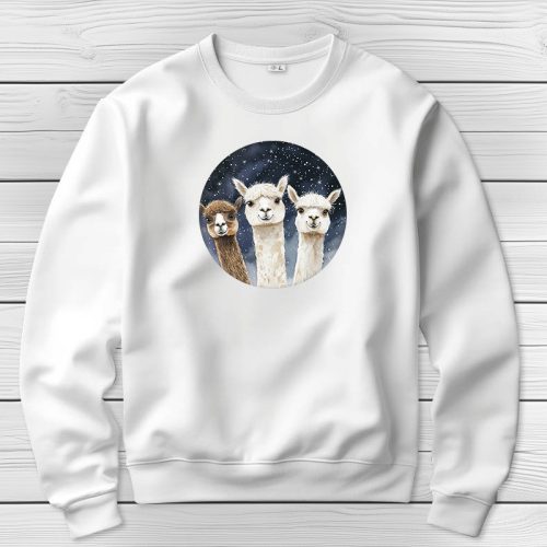 Alpakás környakú pulóverk fehér színben