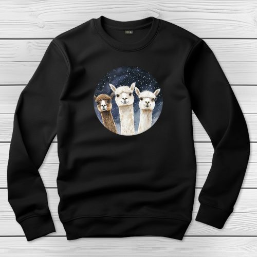 Alpakás környakú pulóver fekete színben